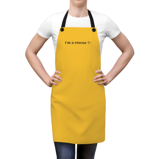 i'm a rescue" Faith Apron - Stylish & Durable Christian Cooking Accessory