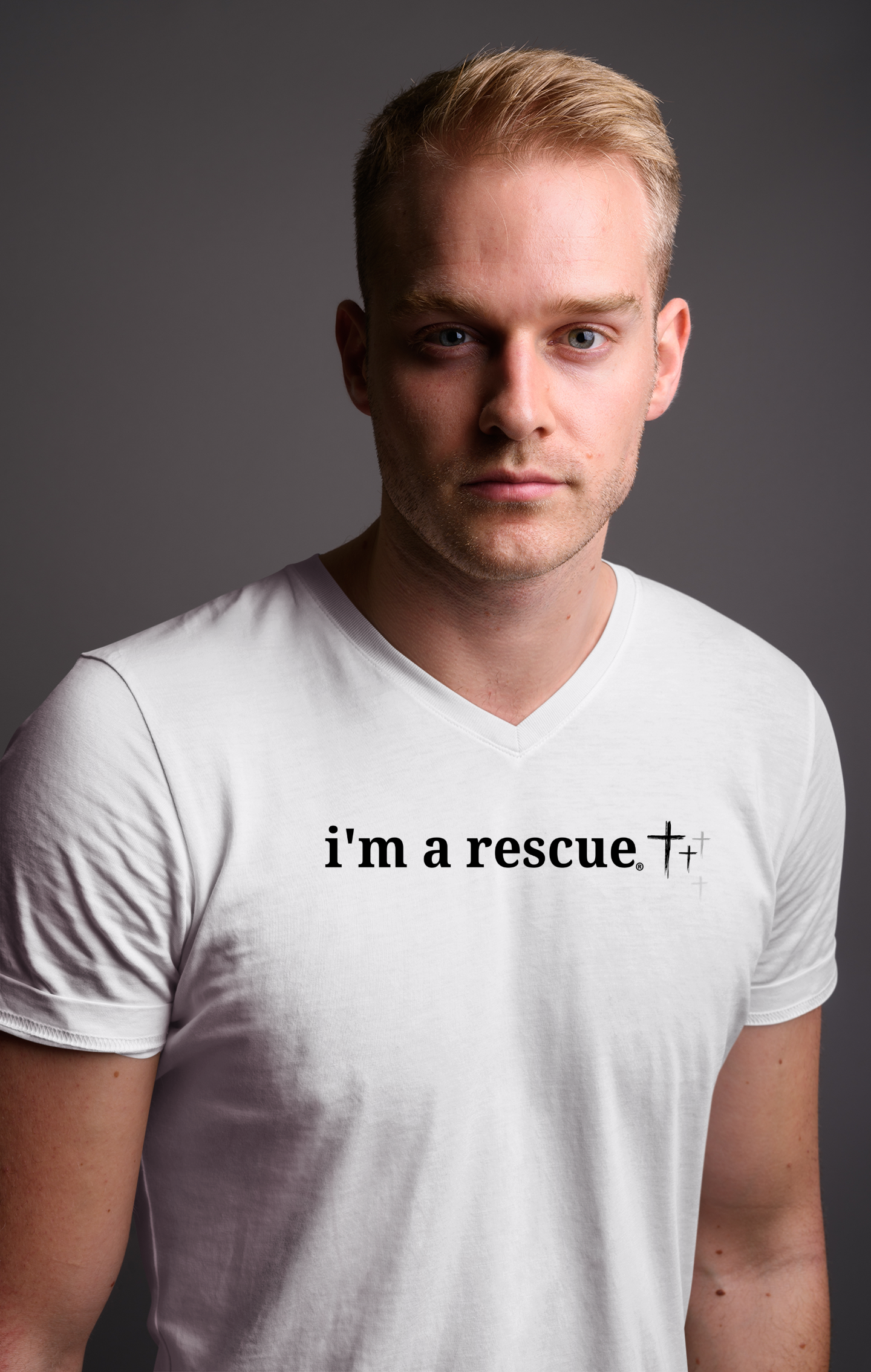 i’m a rescue Men’s V-Neck – Purpose in Every Thread