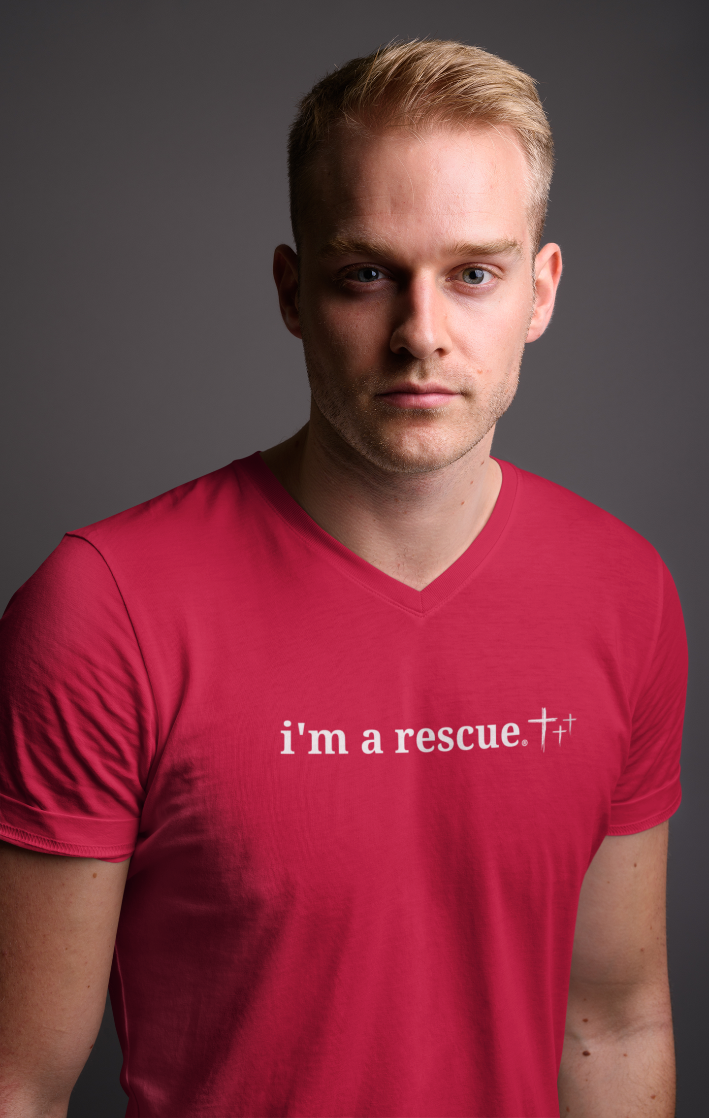 i’m a rescue Men’s V-Neck – Purpose in Every Thread