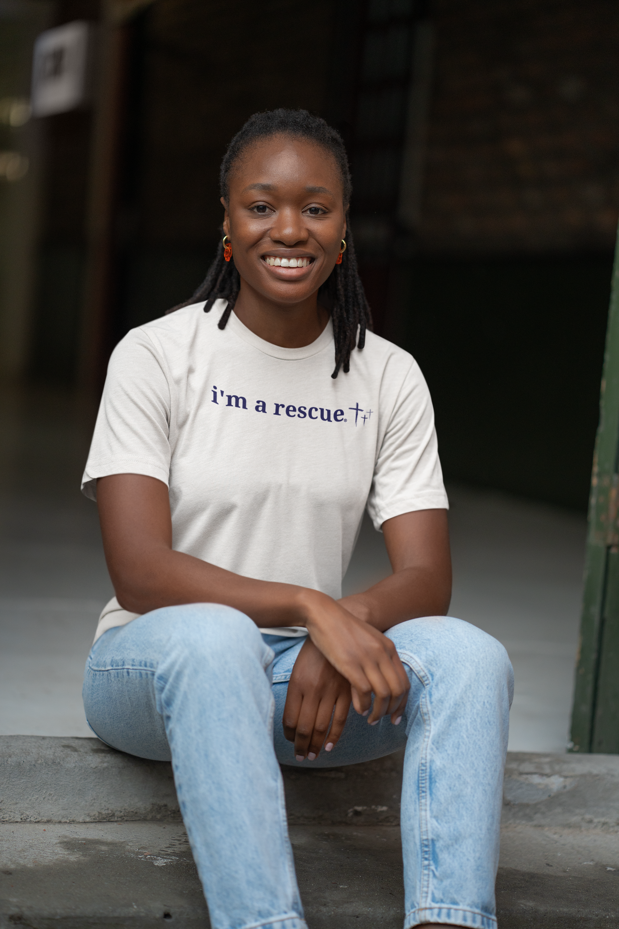 i’m a rescue Women’s Christian Tee Bold Faith. Humble Message. Made to Move With You.